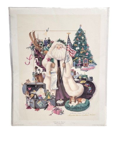Art Brenda Tustian Signed Numbered 871/2000 Celebrating The Memories Santa Print