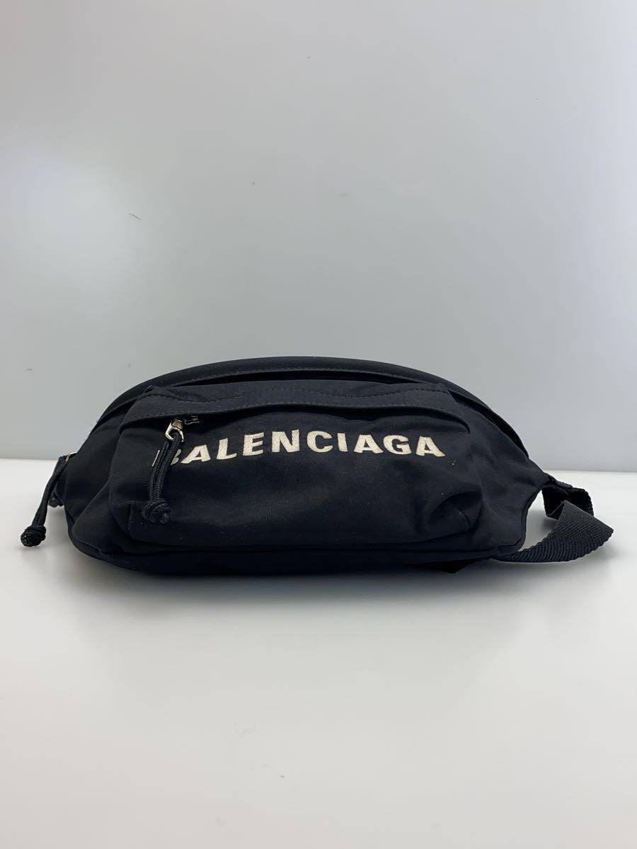BALENCIAGA WHEEL BELT PACK waist bag polyester BLK 533009 BALENCIAGA WHEEL BELT PACK waist bag polyester BLK 533009