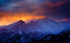 Landscape nature mountains sunset rocky mountain Custom Gaming Mat Desk