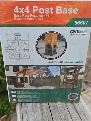 OWT Laredo Sunset Post Base Kit Hardware Ornamental Wood Ties