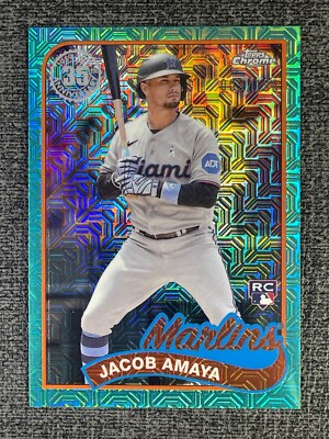 Jacob Amaya 2024 Topps Series 2 Chrome Silver Packs Aqua Rookie #2T89C-99 /199