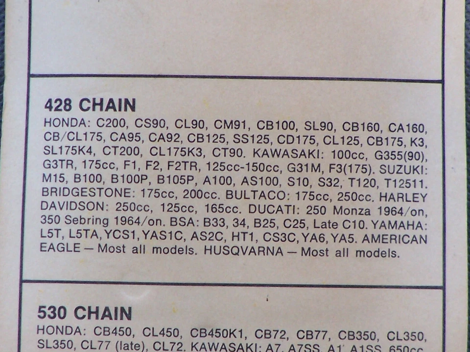 Eslabones de reparación de cadena Cal Cycle 428 9538 Harley Davidson Honda Kawasaki motocicleta Foto 4 de 4