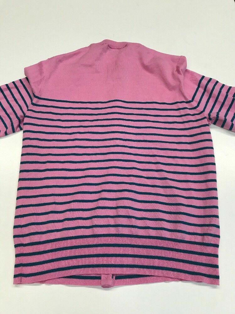Jackie Cardigan pink/blue stripe anchor 