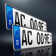 2 E Kennzeichen + Saison | Autokennzeichen | PKW Nummernschilder | Kfz | Elektro