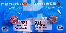 321 RENATA SR616SW SR616 (2 piece) Watch Battery Free Shipping Authorized Seller