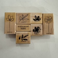 Stampin Up Stamps Floral Themed Lot Of 7 E12