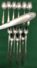 14 Pc ENGLISH GARDEN Silverplated ICED TEA & TEASPOONS SL & GH Rogers