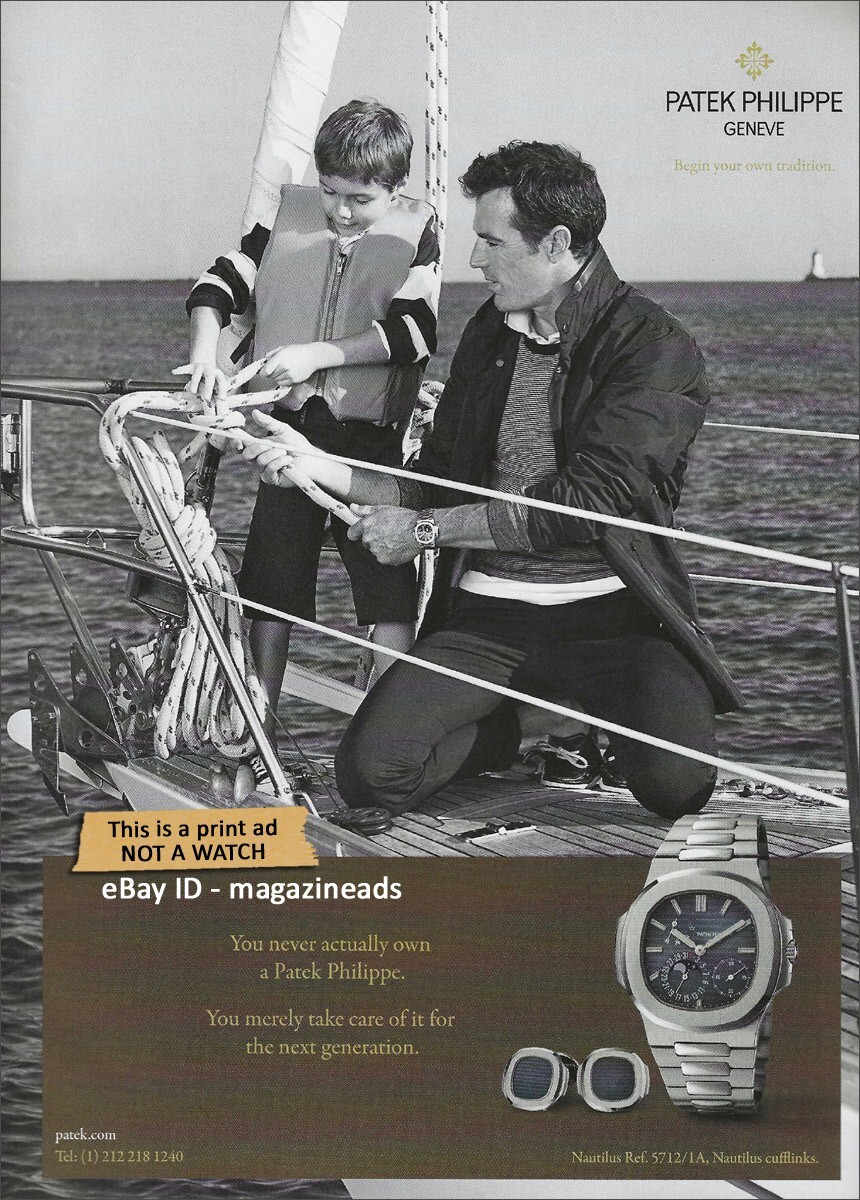 PATEK PHILIPPE Watches 1-Page PRINT AD 2010 Nautilus DAD with son