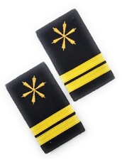 Marine Uniform Ship US Navy Officer CaptainShoulder Board Epaulette 2 Strip Pair