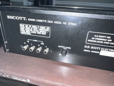 Lecteurs de cassette et de bande SCOTT