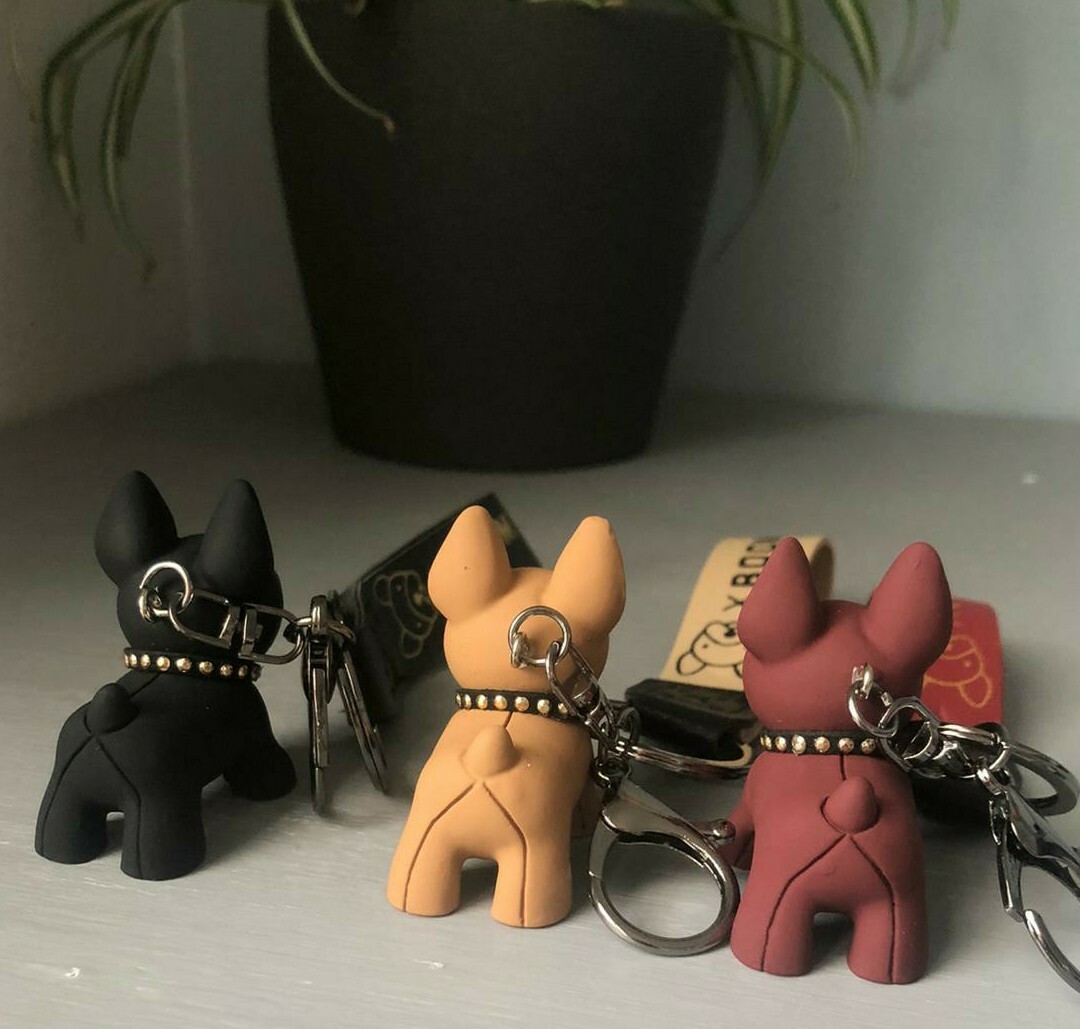 French Bulldog Bag Charm PU Bag Key Ring ⚠️ BUY 2 GET 2 FREE⚠️ eBay