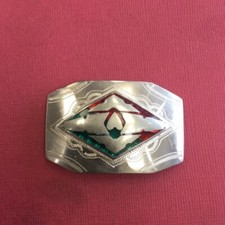 South Western Style Silver Belt Buckle For 1  Belt Weight 49 Grams