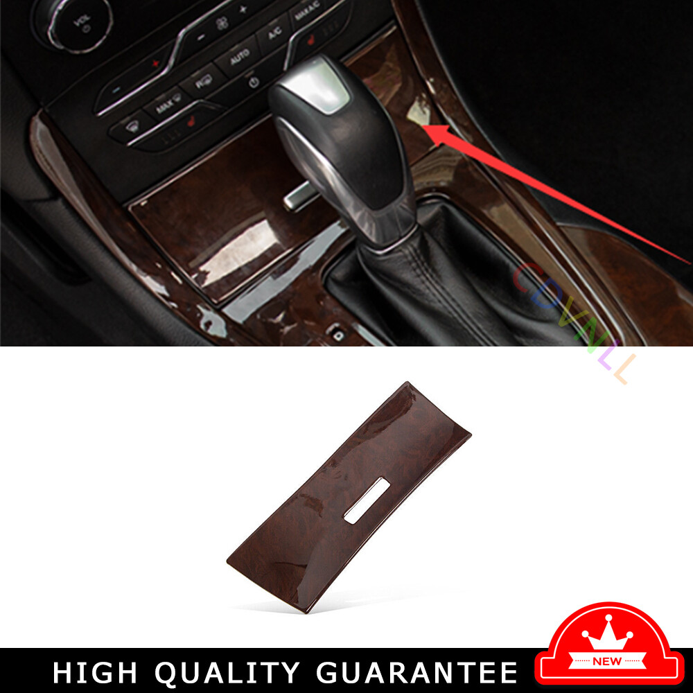 For Ford Edge 2015-18 Steel Wood Grain Car Console Cigarette Lighter Panel  Trim