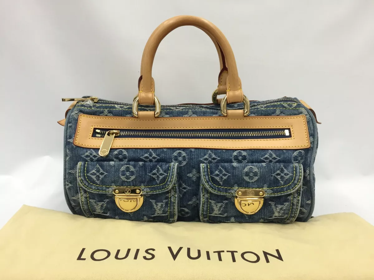 Blue Louis Vuitton Monogram Denim Neo Speedy 30 Handbag