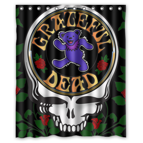 Arrival Custom Grateful Dead Fabric Waterproof Shower Curtain 60x72