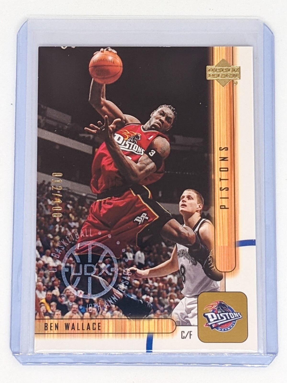 2001-02 Upper Deck UDX #43 Ben Wallace /100 Detroit Pistons HOF