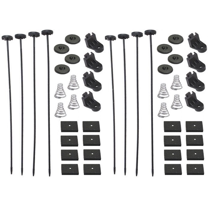 DUAL ELECTRIC FAN RADIATOR MOUNTING INSTALL KIT ZIP-TIES L-BRACKET CORNER TABS