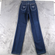 Vintage 80s Wrangler Jeans Womens Juniors Size 9 USA Blue Pants Western Denim