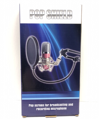 Microphone Pop Filter Mic Wind Screen Recording Studio Mask Shield Double Layers