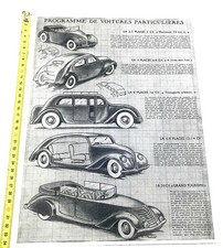 ANCIENNE AFFICHE PUBLICITAIRE AUTOMOBILE VOITURES ANCIENNES