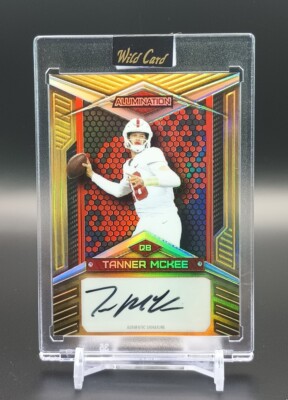 2023 Wild Card Alumination #AB-106 Tanner McKee Auto Gold /50 Stanford/Eagles