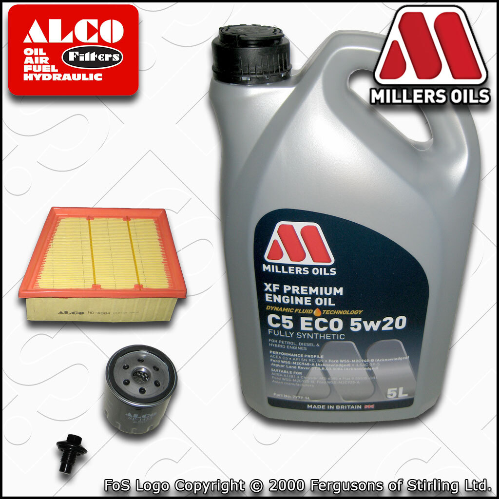 SERVICE KIT for FORD FIESTA MK8 1.0 ECOBOOST OIL AIR FILTERS +OIL (2017-2019)