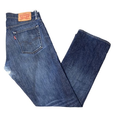 Levis 514 Men's Size W33 L32 Straight Leg Blue Denim Jeans | eBay