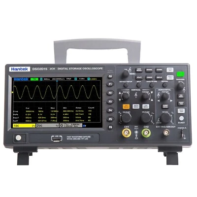 Hantek Oszilloskop Digital DSO2000 Series 2CH+1CH 1GSa/s 100/150MHz 25MHz AWG - Bild 1 von 4