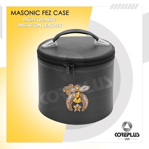 Core Plus Group Masonic Black Fez Cap Case, Imitation Leather | Hat/Cap Storage - Picture 11 of 160