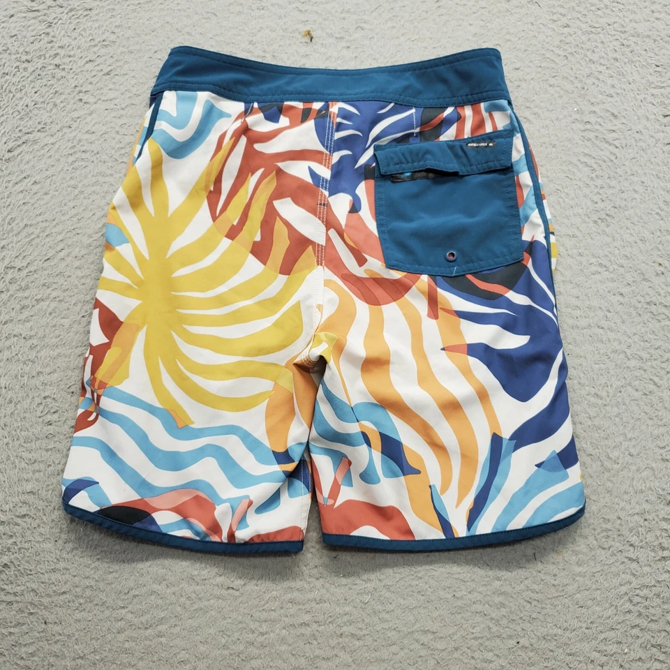 Pantalones Cortos Quiksilver Niños Talla 24X18 Multi Líneas Altas 4 Vías Elastizados Cordón Foto 2 de 4