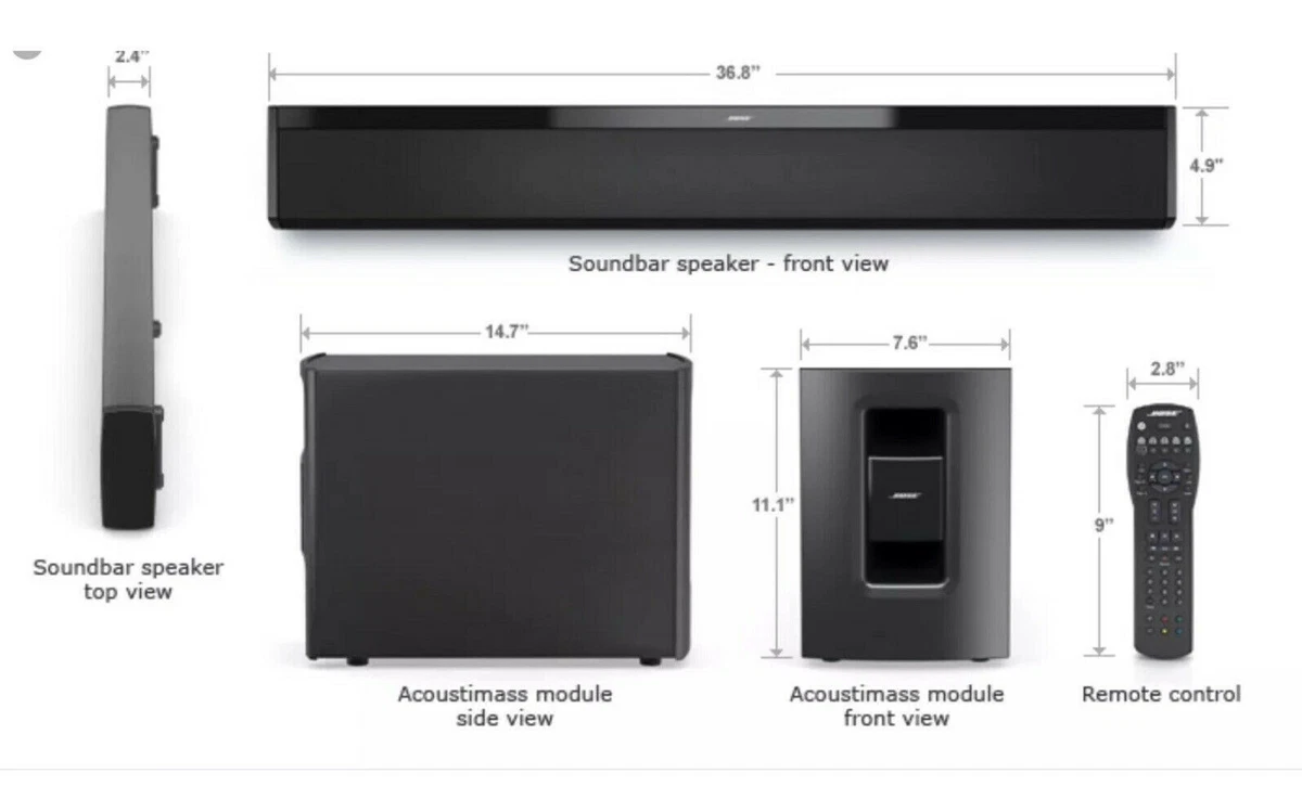 Bose 1SR Speaker System Black Soundbar w/ Wireless | eBay