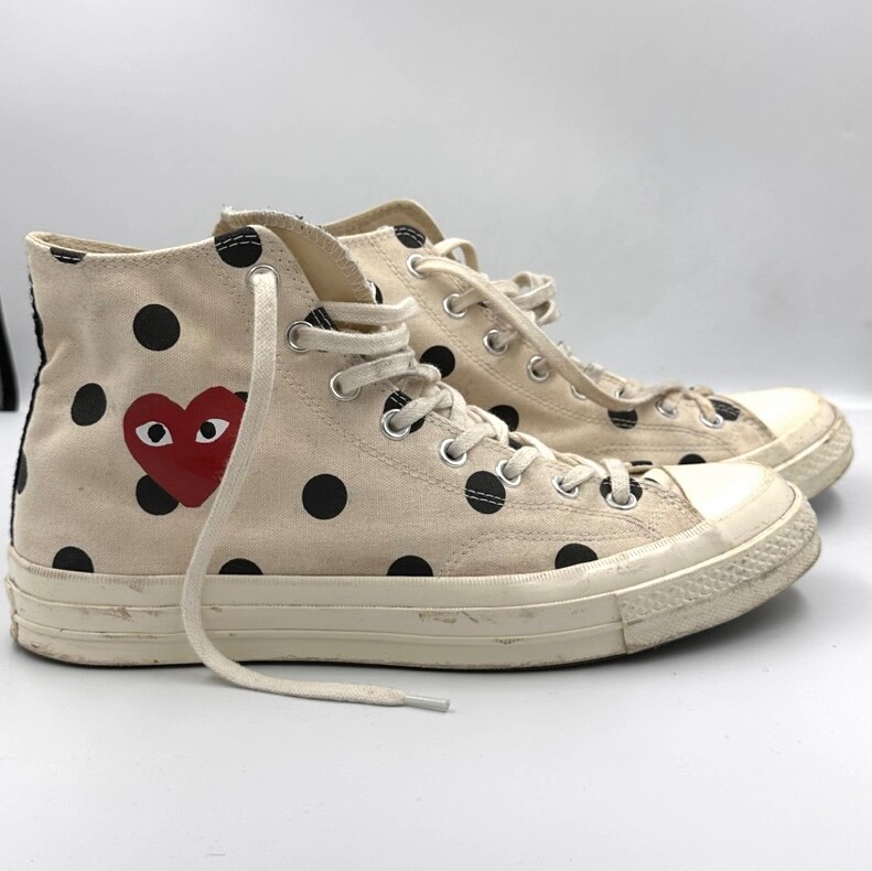 Comme Des Garcons Converse Chuck Taylor Polka Dots Off White Red