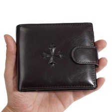Men Short Wallet Card Holder Retro Male Purses Coin Pocket Small Clutch Black