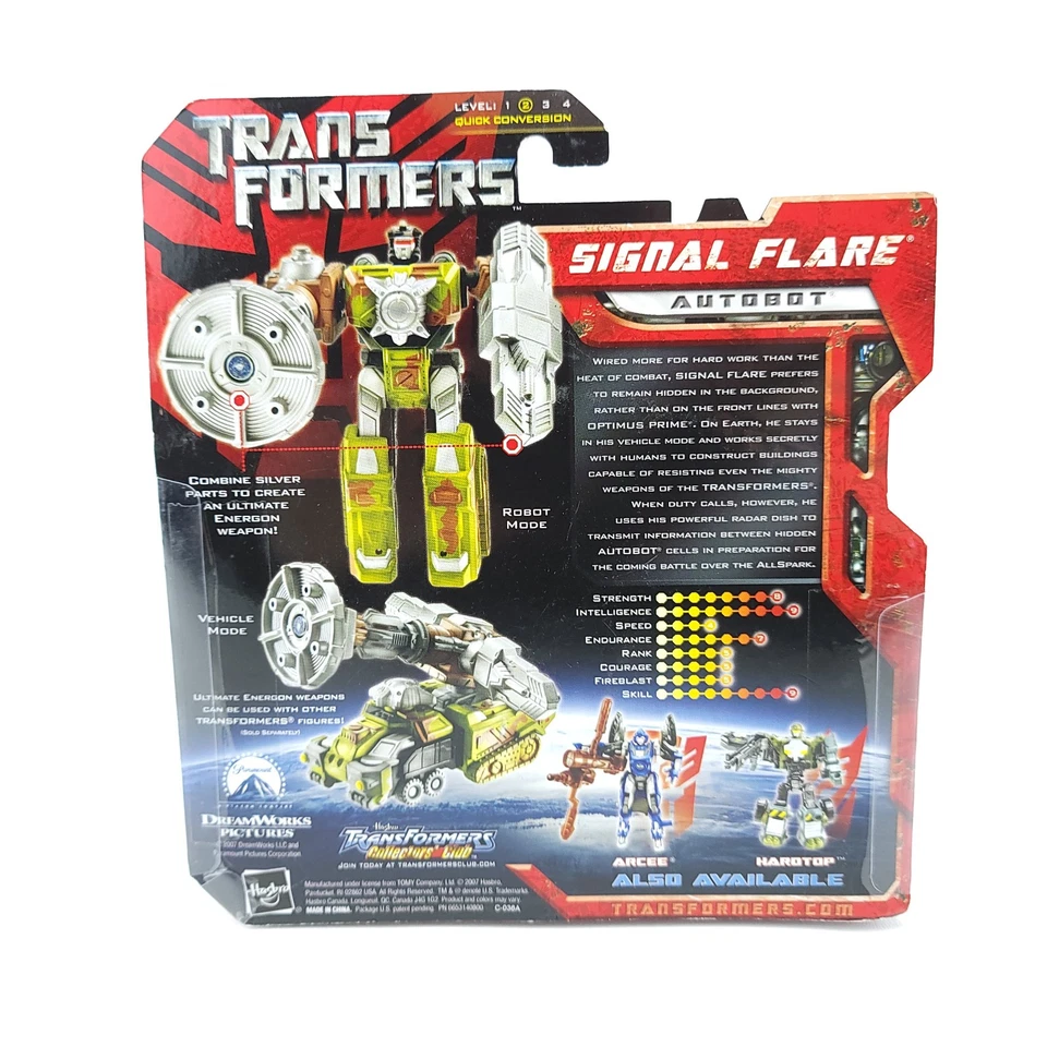 Transformers Signal Flare New Movie Scout Class 2007 Sealed - Image 4 of 4