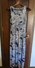 Soma Blue Paisley Sleeveless High Neck Maxi Dress