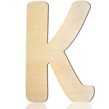 Wooden Letters 8 Inch Wood Letter K 1/5 Inch Thick Cutouts Unfinished Wooden ...