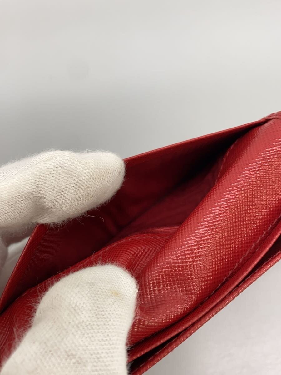 PRADA Card Case Leather RED Women's thumbnail 6
