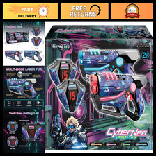 Multiplayer Laser Tag Guns Set of 2 - Indoor Outdoor Game for Kids Adults, Per