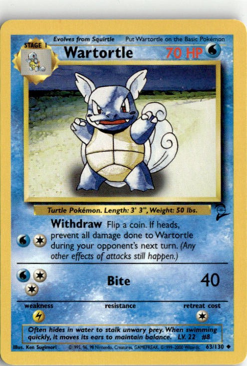 2000 Original Base Set 2 Wartortle 63/130