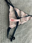 Victoria Secret Panties Vintage V String Green Blue  95 Percent Cotton L Rare — photo 2
