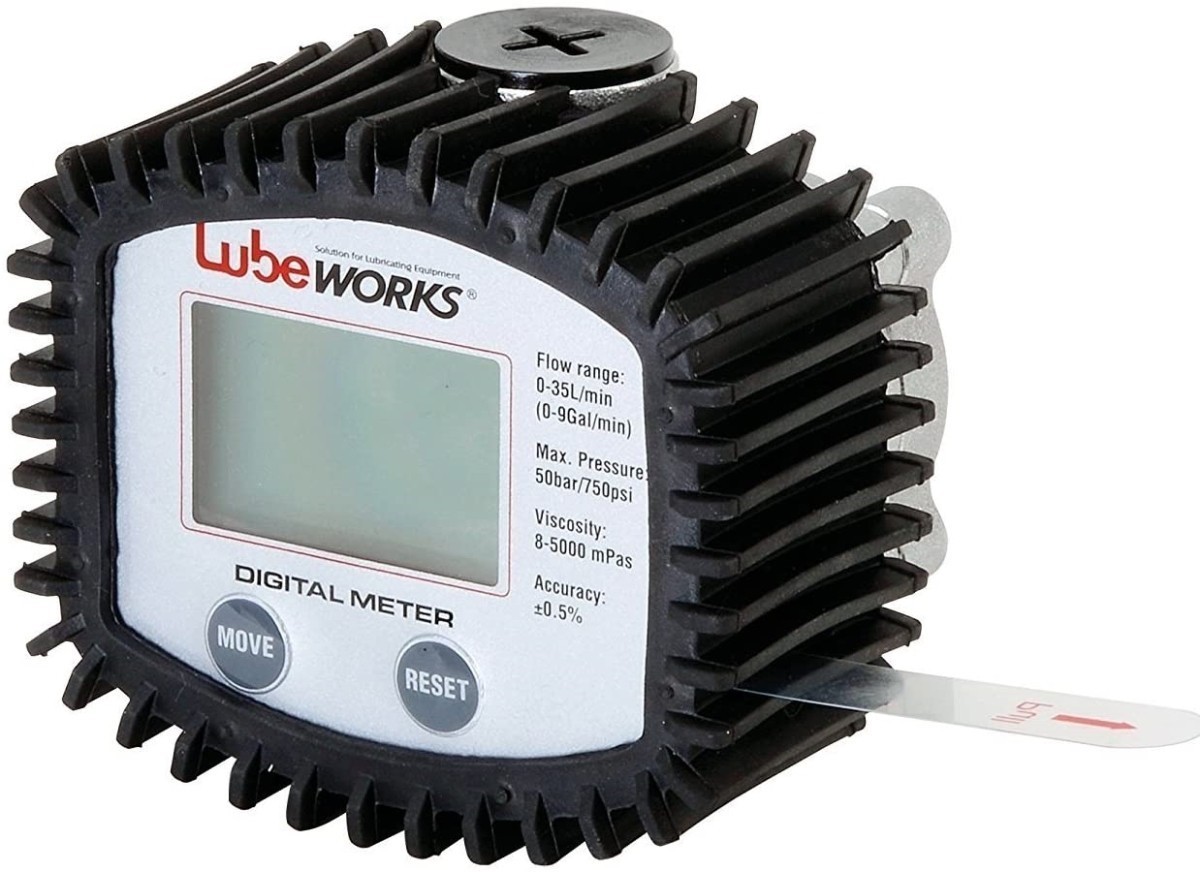 Lubeworks tri-15210352 1-35lpm - 1-10gpm digital oil control meter