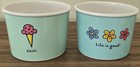 Life Is Good 2 Plastic Dish Bowl Lot Chill Ice Cream Cone 3.25" Tall 4.5" Wide — photo 1