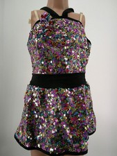 Dance Costume XL Child Black Curtain Call E2018 Jazz Sequins Top