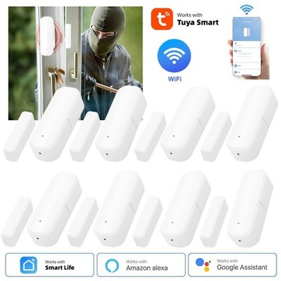 WLAN Smart Tür Fenster Sensor Zuhause Sicherheit Alarm Detektor für Alexa Google