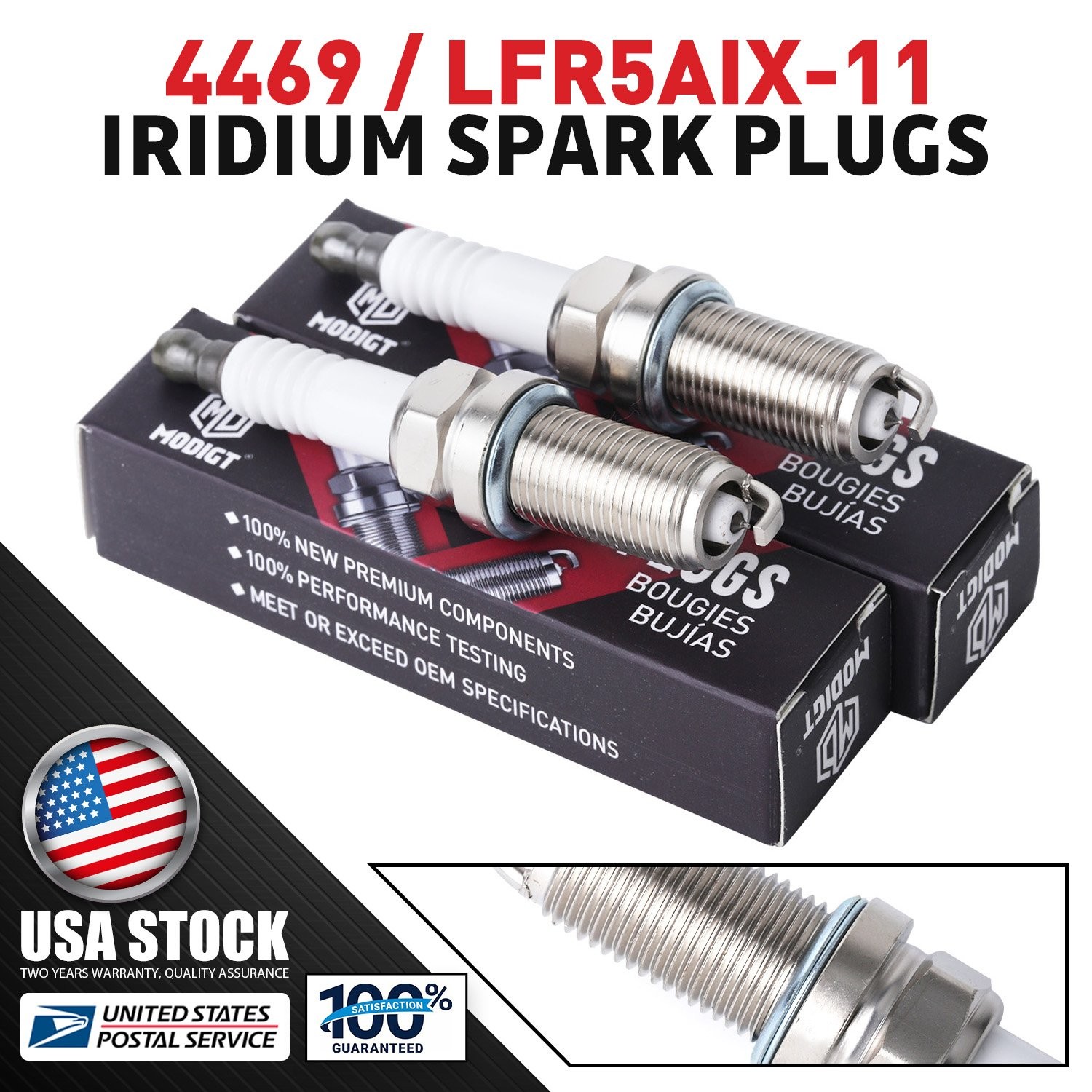 4Pcs New Genuine Replacement For NGK Iridium Spark Plugs LFR5AIX-11/4469 For Kia