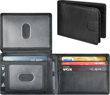 Fathers Day Dad Gifts - Slim Rfid Leather Wallet for Dad Men Husband Boyfriend M