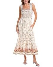 Max Studio Smocked Bodice Maxi Dress Women's