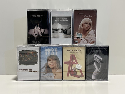7 CASEETTE LOT TAYLOR SWIFT BILLIE EILISH NIRVANA SEALED! Weekend Special!