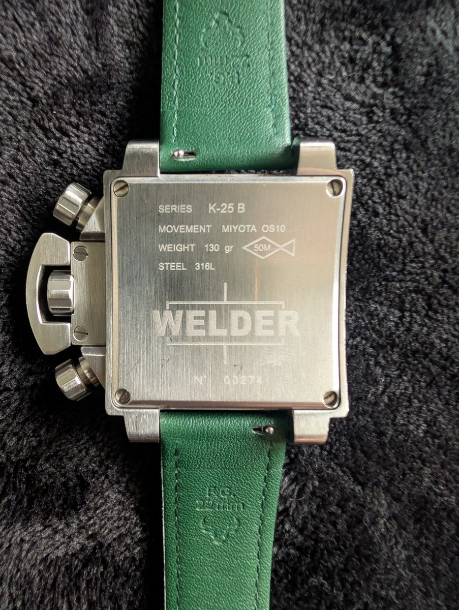 希少 WELDER K-29 ブラック 腕時計 クロノグラフメンズ 動作未確認 