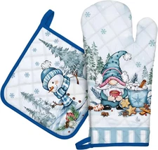 Gnome Oven Mitts Winter Theme